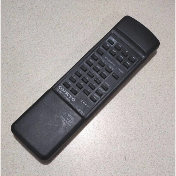 ONKYO RC-264C 6-Disc CD Audio Remote Control OEM - W/ Bat Cover Tested & Works! - Picture 1 of 4